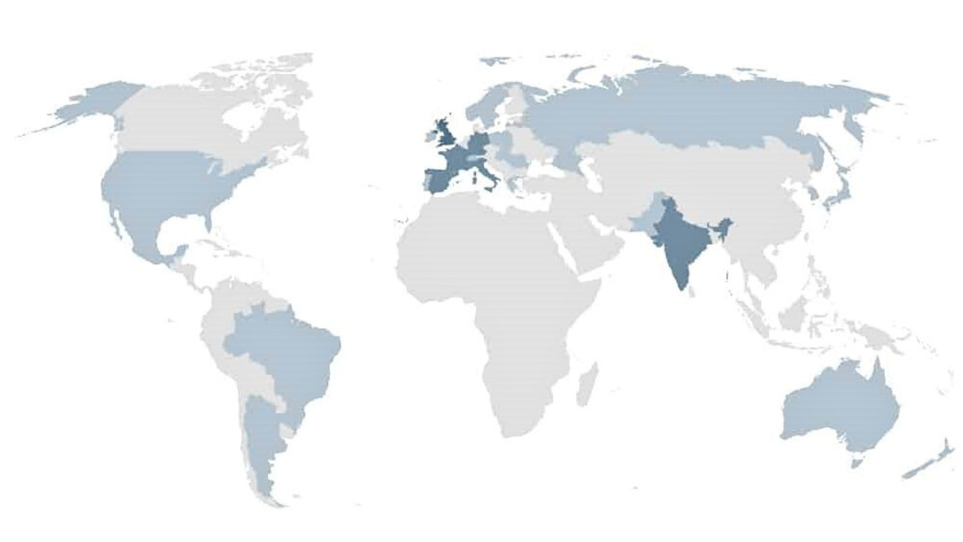 World map showcasing multinational workforce
