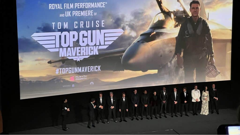 The cast and crew addressed the audience before the film began